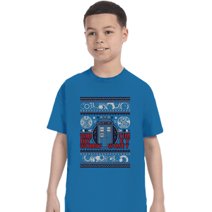 Shirts T-Shirts, Youth / XS / Sapphire Timey Wimey Christmas