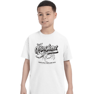 Shirts T-Shirts, Youth / XL / White Maryland