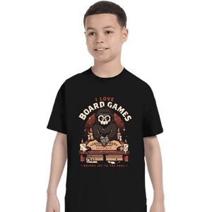 Daily_Deal_Shirts T-Shirts, Youth / XS / Black I Love Board Games