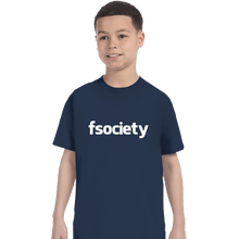 Load image into Gallery viewer, Shirts T-Shirts, Youth / XS / Navy fsociety

