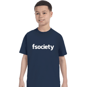 Shirts T-Shirts, Youth / XS / Navy fsociety