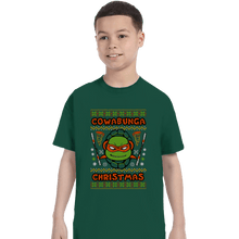Load image into Gallery viewer, Shirts T-Shirts, Youth / XS / Forest Michelangelo Christmas
