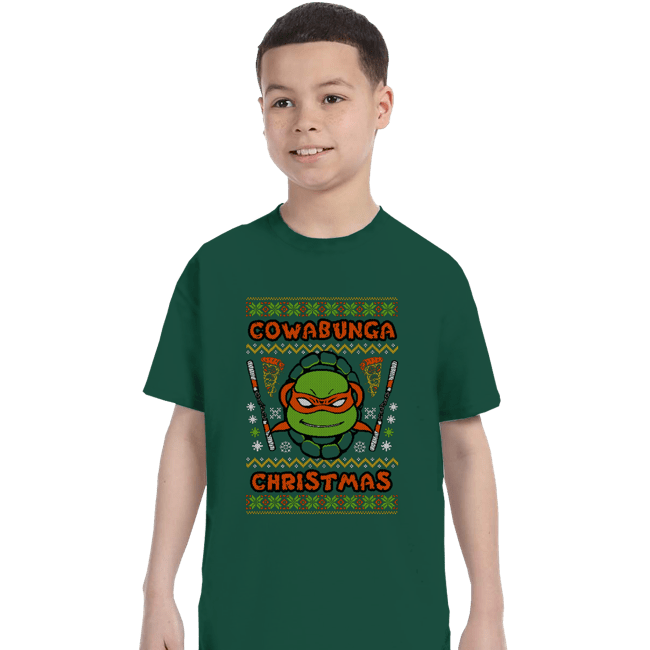 Shirts T-Shirts, Youth / XS / Forest Michelangelo Christmas