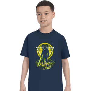 Shirts T-Shirts, Youth / XS / Navy Retro Rebel Jedi