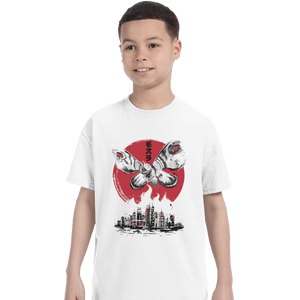 Shirts T-Shirts, Youth / XL / White Giant Moth Attack Sumi-e