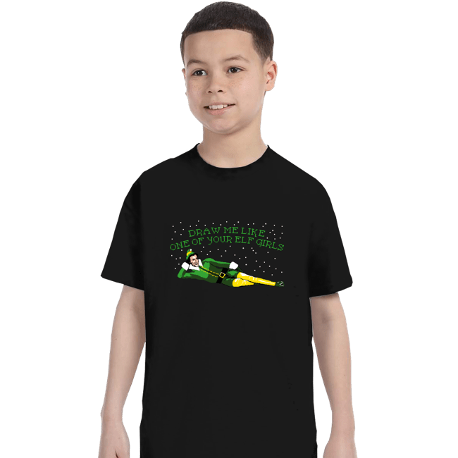 Daily_Deal_Shirts T-Shirts, Youth / XS / Black Elf Girls
