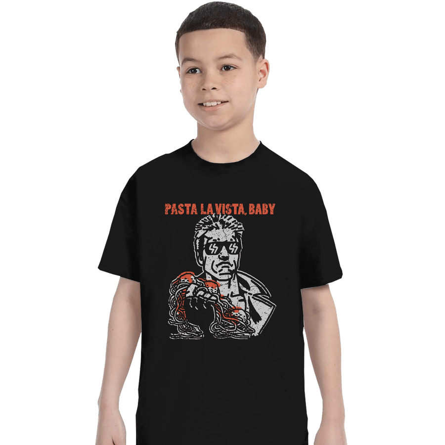 Shirts T-Shirts, Youth / XL / Black Pasta La Vista