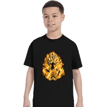 Load image into Gallery viewer, Shirts T-Shirts, Youth / XS / Black Golden Saiyan Rose
