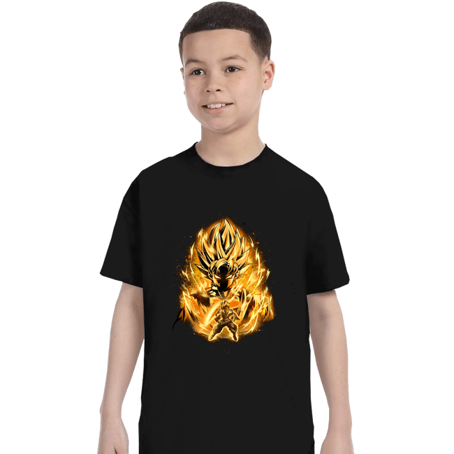 Shirts T-Shirts, Youth / XS / Black Golden Saiyan Rose