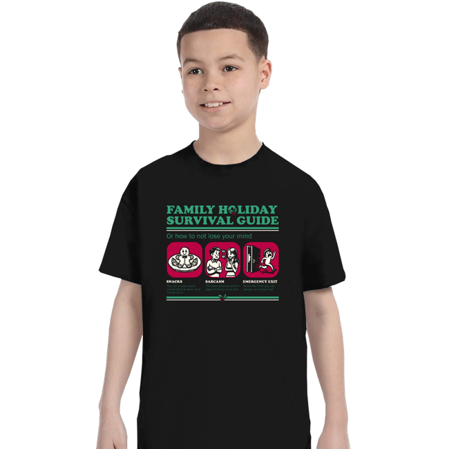 Daily_Deal_Shirts T-Shirts, Youth / XS / Black Family Holiday Survival Guide