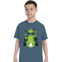 Load image into Gallery viewer, Shirts T-Shirts, Youth / XS / Indigo Blue Dinosaur Island
