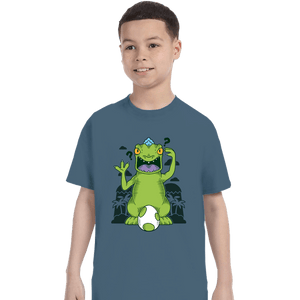 Shirts T-Shirts, Youth / XS / Indigo Blue Dinosaur Island
