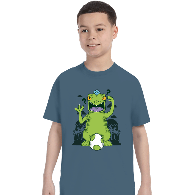 Shirts T-Shirts, Youth / XS / Indigo Blue Dinosaur Island