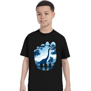Daily_Deal_Shirts T-Shirts, Youth / XS / Black Brachiosaurus Footprint