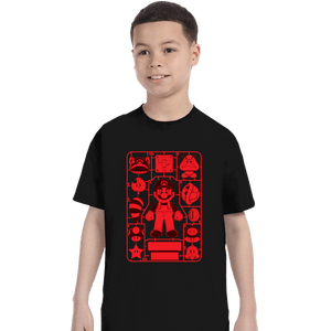 Daily_Deal_Shirts T-Shirts, Youth / XS / Black Mario Model Sprue