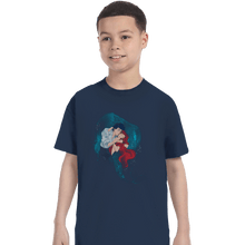 Load image into Gallery viewer, Shirts T-Shirts, Youth / XS / Navy Mermaid Kiss
