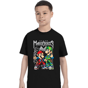 Daily_Deal_Shirts T-Shirts, Youth / XS / Black Super Metal Bros