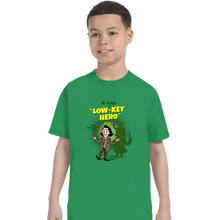 Load image into Gallery viewer, Secret_Shirts T-Shirts, Youth / XS / Irish Green Low-Key Hero
