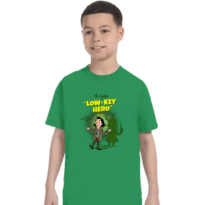 Secret_Shirts T-Shirts, Youth / XS / Irish Green Low-Key Hero