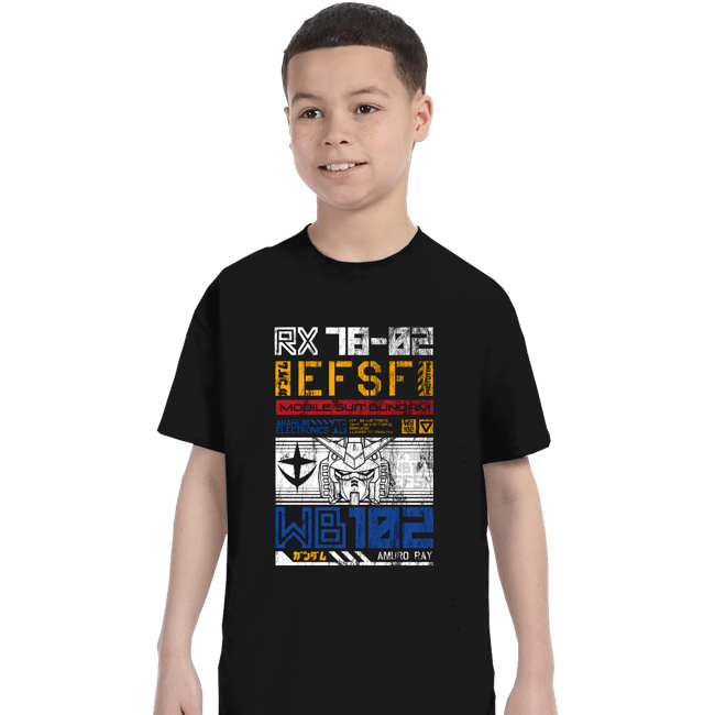 Daily_Deal_Shirts T-Shirts, Youth / XS / Black RX-78-02 DATA