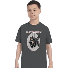 Load image into Gallery viewer, Shirts T-Shirts, Youth / XS / Charcoal Playgotham Catwoman
