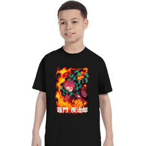 Shirts T-Shirts, Youth / XS / Black Slayer Tanjiro