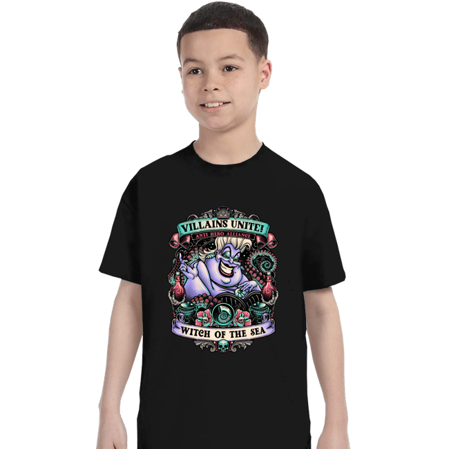 Daily_Deal_Shirts T-Shirts, Youth / XS / Black Villains Unite Ursula