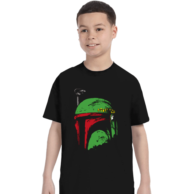 Shirts T-Shirts, Youth / XS / Black Bounty Hunter Helmet