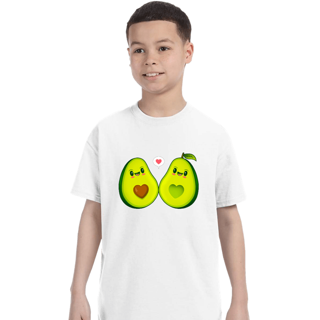 Shirts T-Shirts, Youth / XS / White Avocados Love