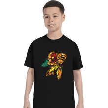 Load image into Gallery viewer, Shirts T-Shirts, Youth / XS / Black Metroid - Galactic Bounty Hunter
