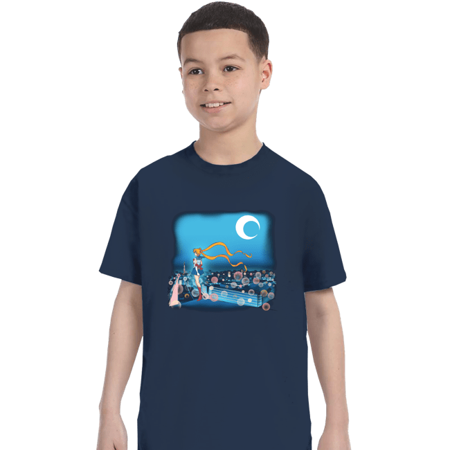 Daily_Deal_Shirts T-Shirts, Youth / XS / Navy Fighting Evil By Moonlight