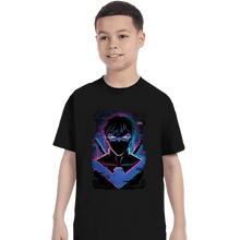 Load image into Gallery viewer, Daily_Deal_Shirts T-Shirts, Youth / XS / Black Glitch Nightwing
