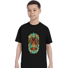 Load image into Gallery viewer, Shirts T-Shirts, Youth / XS / Black Stained Glass Hunter
