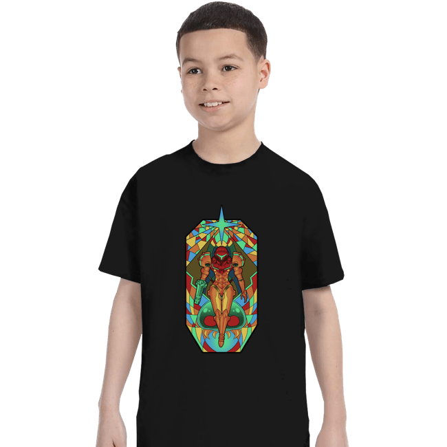 Shirts T-Shirts, Youth / XS / Black Stained Glass Hunter