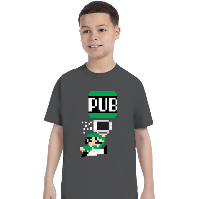 Shirts T-Shirts, Youth / XS / Charcoal To The Pub Luigi