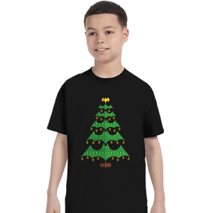 Daily_Deal_Shirts T-Shirts, Youth / XS / Black Holy Christmas Tree, Batman!