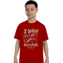 Load image into Gallery viewer, Daily_Deal_Shirts T-Shirts, Youth / XS / Red X-Wing Garage
