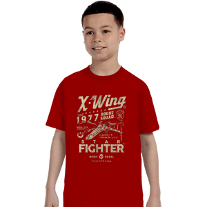Daily_Deal_Shirts T-Shirts, Youth / XS / Red X-Wing Garage