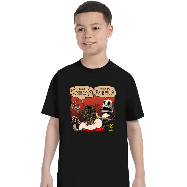 Daily_Deal_Shirts T-Shirts, Youth / XS / Black Skellington Slap