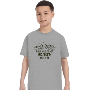 Secret_Shirts T-Shirts, Youth / XS / Sports Grey Those Who Do Not Wander
