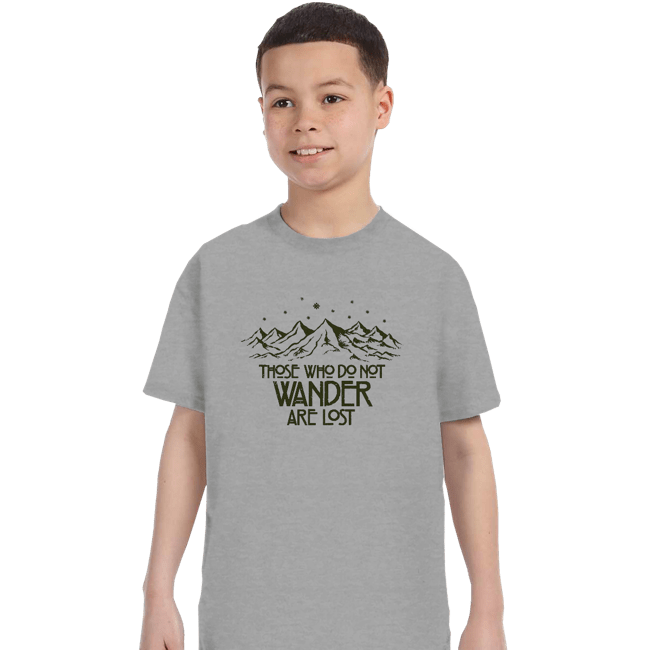 Secret_Shirts T-Shirts, Youth / XS / Sports Grey Those Who Do Not Wander