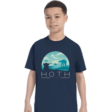 Load image into Gallery viewer, Shirts T-Shirts, Youth / XS / Navy Hoth Icy Planet
