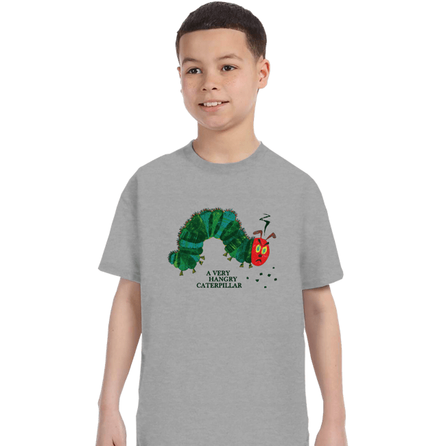 Daily_Deal_Shirts T-Shirts, Youth / XS / Sports Grey Hangry Caterpillar