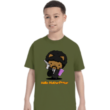 Load image into Gallery viewer, Daily_Deal_Shirts T-Shirts, Youth / XS / Military Green Kitty Fiction
