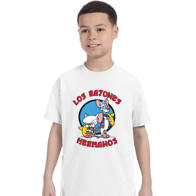 Daily_Deal_Shirts T-Shirts, Youth / XS / White Los Ratones Hermanos