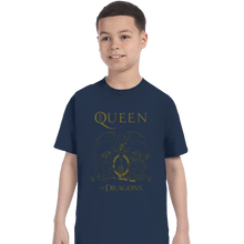 Load image into Gallery viewer, Shirts T-Shirts, Youth / XL / Navy Queen Of Dragons
