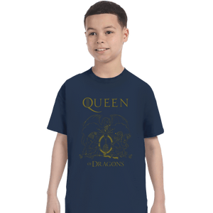 Shirts T-Shirts, Youth / XL / Navy Queen Of Dragons