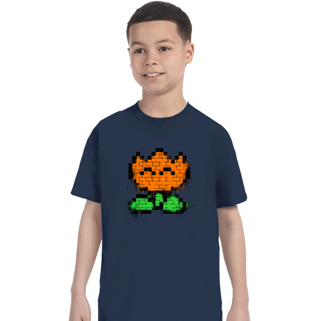 Secret_Shirts T-Shirts, Youth / XS / Navy Flower Graffiti