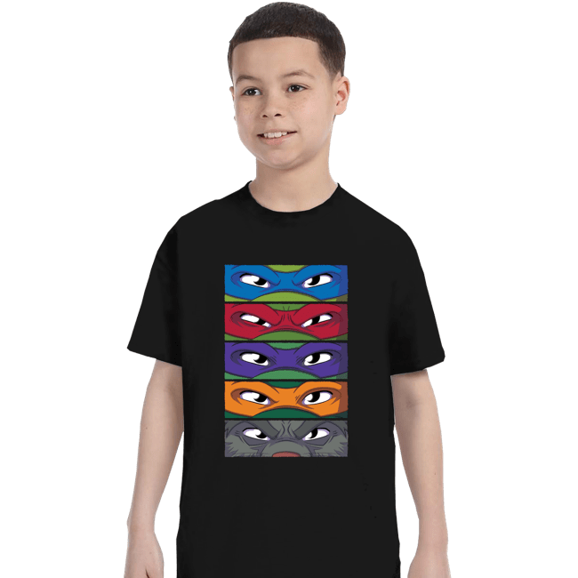 Daily_Deal_Shirts T-Shirts, Youth / XS / Black TMNT Eyes