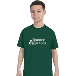 Secret_Shirts T-Shirts, Youth / XS / Forest Hobbit And Dragon